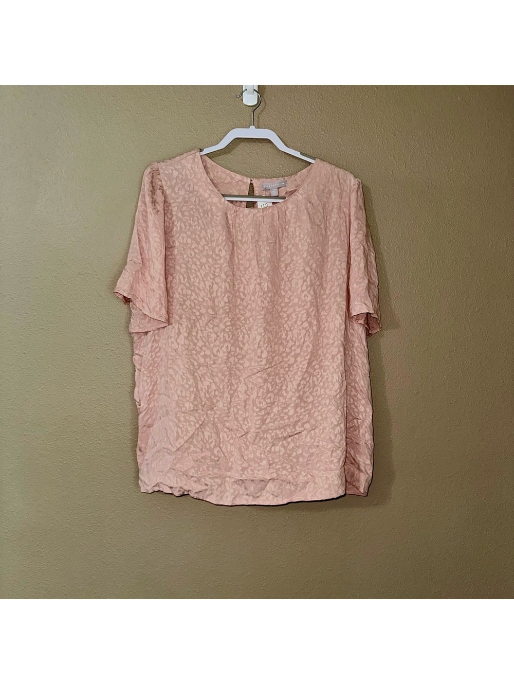 Chelsea28 Blush Textured Blouse XXL